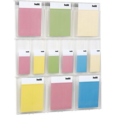 Helit H6811002 Wanddisplay „the placativ“ DIN A4/1/3 DIN A4 6 DIN A4 und 6 DIN A4 Drittel Taschen, glasklar Helit H6811002 Wanddisplay „the placativ“ DIN A4/1/3 DIN A4 6 DIN A4 und 6 DIN A4 Drittel Taschen, glasklar