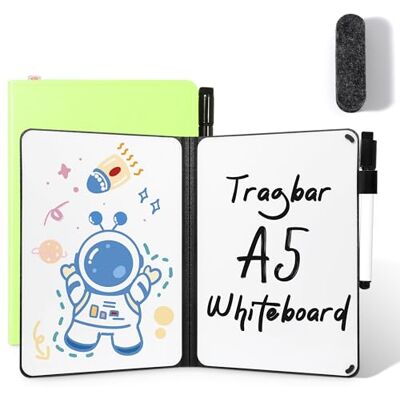 AGM Mini Whiteboard Grün, Tragbar A5 Whiteboard Kein Magnet Klein Doppelseitiges Schreiben Memoboard, 15 x 21 cm Harte Schale für Büro, Schule, Zuhause inkl. 1 Marker mit Radierspitze AGM Mini Whiteboard Grün, Tragbar A5 Whiteboard Kein Magnet Klein Doppelseitiges Schreiben Memoboard, 15 x 21 cm Harte Schale für Büro, Schule, Zuhause inkl. 1 Marker mit Radierspitze