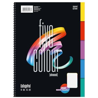 Staufen Advanced Collegeblock Colour 3 Blöcke à 100 Blatt, DIN A4, kariert 70 g/m² Papier, 4-fach Lochung, farblich getrennte Bereiche, professionell und strukturiert, DIN A4 Staufen Advanced Collegeblock Colour 3 Blöcke à 100 Blatt, DIN A4, kariert 70 g/m² Papier, 4-fach Lochung, farblich getrennte Bereiche, professionell und strukturiert, DIN A4