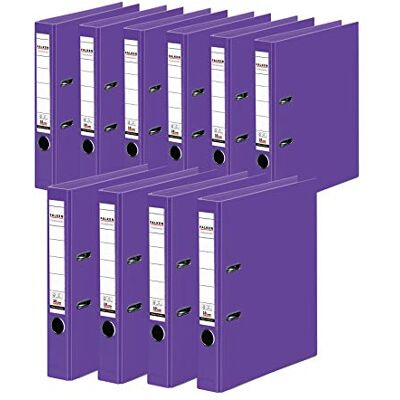 FALKEN Original 10er Pack Chromocolor Premium-Ordner. Made in Germany. Kunststoffbezug außen und innen 5 cm breit DIN A4 violett Ringordner Aktenordner Briefordner Büroordner Plastikordner FALKEN Original 10er Pack Chromocolor Premium-Ordner. Made in Germany. Kunststoffbezug außen und innen 5 cm breit DIN A4 violett Ringordner Aktenordner Briefordner Büroordner Plastikordner