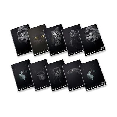 Pigna Pack. 10 St. A4 Hefte Monocromo Black, sortierte Motive Pigna Pack. 10 St. A4 Hefte Monocromo Black, sortierte Motive