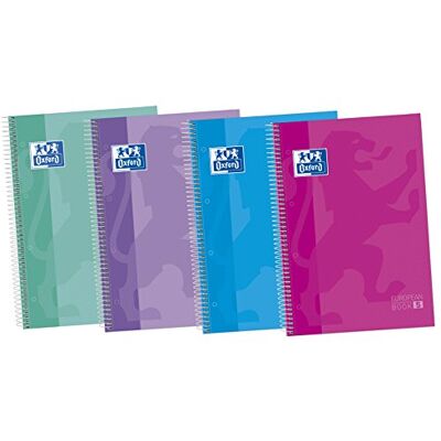 Oxford 400073042 – Pack von 5 europeanbook-5 Deckel extradura Spiralbuch, A4/210 x 297 mm Oxford 400073042 – Pack von 5 europeanbook-5 Deckel extradura Spiralbuch, A4/210 x 297 mm