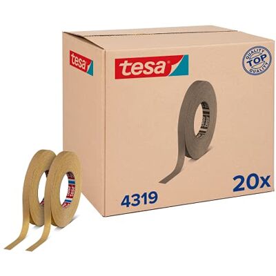 tesa krepp 4319 für Kurven im 20er Pack Malerband für Kurven und Rundungen bei Malerarbeiten hellbraun 20 Rollen je 50 m x 15 mm tesa krepp 4319 für Kurven im 20er Pack Malerband für Kurven und Rundungen bei Malerarbeiten hellbraun 20 Rollen je 50 m x 15 mm