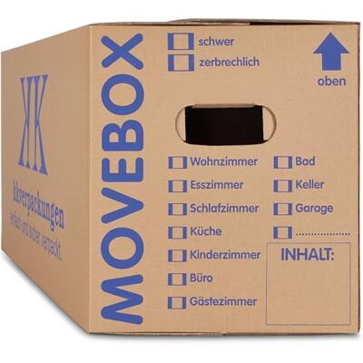 KK Verpackungen Umzugskartons, 20 Stück, (Profi) STABIL + 2-WELLIG Umzug Karton Kisten Verpackung Bücher Schachtel KK Verpackungen Umzugskartons, 20 Stück, (Profi) STABIL + 2-WELLIG Umzug Karton Kisten Verpackung Bücher Schachtel