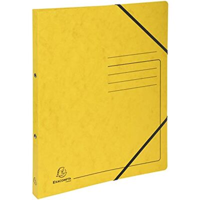 Exacompta Ref. 542559E Karton mit 10 Ordnern aus glänzender Karte bedruckt mit Gummibändern 2 runde Ringe Durchmesser 15 mm Rücken 20 mm Außenmaße 32 x 25 cm Ordnerformat A4 Farbe Gelb Exacompta Ref. 542559E Karton mit 10 Ordnern aus glänzender Karte bedruckt mit Gummibändern 2 runde Ringe Durchmesser 15 mm Rücken 20 mm Außenmaße 32 x 25 cm Ordnerformat A4 Farbe Gelb