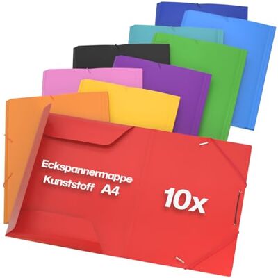 ACROPAQ 10 x Elastische Dokumententasche A4, Sammelmappe Bis zu 200 Seiten, Ausziehbarer Rücken, Elastischer Verschluss Dokumentenmappe, Archivbox, Heftbox, Zeichenmappe ACROPAQ 10 x Elastische Dokumententasche A4, Sammelmappe Bis zu 200 Seiten, Ausziehbarer Rücken, Elastischer Verschluss Dokumentenmappe, Archivbox, Heftbox, Zeichenmappe