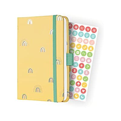 Sigel J4318 Wochenkalender Jolie 2024, Rainbow Butter, ca. A6, gelb, Hardcover, Gummiband, Stiftschlaufe, Einstecktasche, 174 Seiten, aus nachhaltigem Papier, Terminplaner Sigel J4318 Wochenkalender Jolie 2024, Rainbow Butter, ca. A6, gelb, Hardcover, Gummiband, Stiftschlaufe, Einstecktasche, 174 Seiten, aus nachhaltigem Papier, Terminplaner