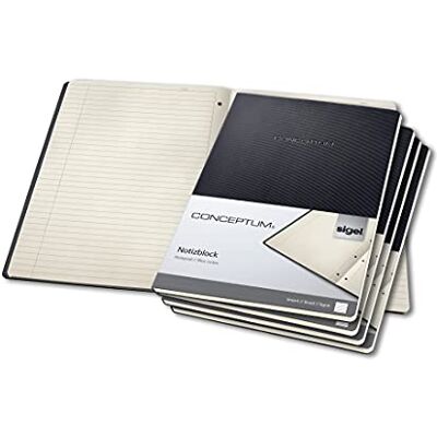 Sigel CO801 Notizblock A4 liniert, 60 Blatt, Conceptum 5er Pack Sigel CO801 Notizblock A4 liniert, 60 Blatt, Conceptum 5er Pack