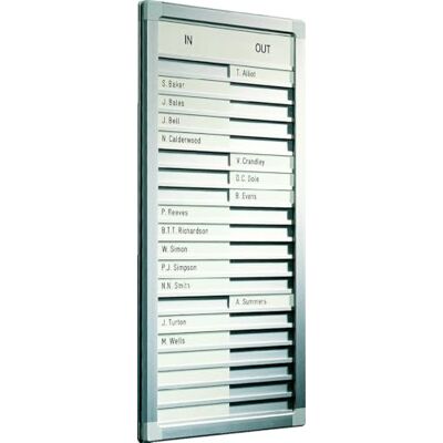 Legamaster 7-622300 In-and-Outboard Professional, An-und Abwesenheitsübersicht für 30 Personen, 26 x 77 cm, eloxiertes Aluminium Legamaster 7-622300 In-and-Outboard Professional, An-und Abwesenheitsübersicht für 30 Personen, 26 x 77 cm, eloxiertes Aluminium