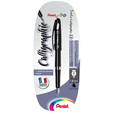 Pentel Tradio Calligraphy Füllfederhalter Kalligraphie-Mittlere Spitze 1,8 mm schwarz Pentel Tradio Calligraphy Füllfederhalter Kalligraphie-Mittlere Spitze 1,8 mm schwarz