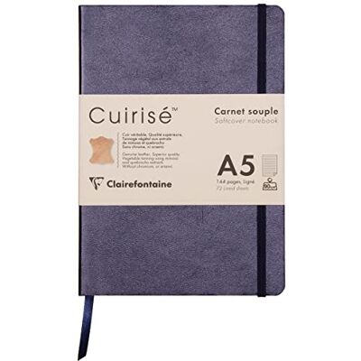 Clairefontaine 400094C Notizbuch (mit Perlmutt-Effekt mit Softcover aus Leder, DIN A5, 14,8 x 21cm, 72 Blatt, liniert, Gummizugverschluß, Lesezeichen) 1 Stück petrolblau Clairefontaine 400094C Notizbuch (mit Perlmutt-Effekt mit Softcover aus Leder, DIN A5, 14,8 x 21cm, 72 Blatt, liniert, Gummizugverschluß, Lesezeichen) 1 Stück petrolblau