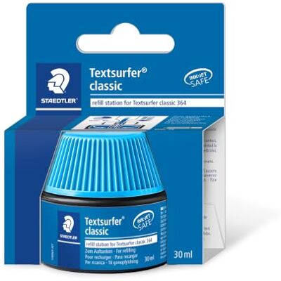Staedtler Textsurfer 488 64 Nachfüllstation – Blau, 30 ml Tankstelle für nachfüllbare Textmarker aus PP – sauberes Befüllen – Art.-Nr. 488 64-3 Staedtler Textsurfer 488 64 Nachfüllstation – Blau, 30 ml Tankstelle für nachfüllbare Textmarker aus PP – sauberes Befüllen – Art.-Nr. 488 64-3