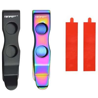 TONIFE Mehrzweck-Clip Montierbarer Taschenclip für Smartphones, gesichert mit Kleber, Klebebeschlag aus Edelstahl 2er Pack TONIFE Mehrzweck-Clip Montierbarer Taschenclip für Smartphones, gesichert mit Kleber, Klebebeschlag aus Edelstahl 2er Pack
