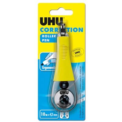 UHU Korrekturroller, ergonomisch, schnell und präzise, weiß, 10 m x 4,2 mm UHU Korrekturroller, ergonomisch, schnell und präzise, weiß, 10 m x 4,2 mm