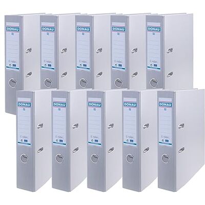 DONAU Master Ordner Breit 10er Pack FSC/DIN A4 / 7,5 cm / 10 Stück/Grau/Kunststoffbezug PP/Carton Papier Schlitzordner Büroordner Aktenordner Ringordner/Grünen Punkt DONAU Master Ordner Breit 10er Pack FSC/DIN A4 / 7,5 cm / 10 Stück/Grau/Kunststoffbezug PP/Carton Papier Schlitzordner Büroordner Aktenordner Ringordner/Grünen Punkt