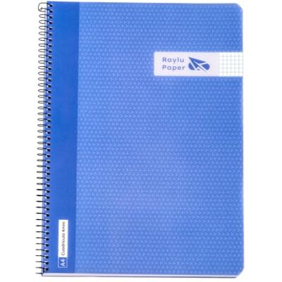 RAYLU PAPER Packung mit A4-Notizbüchern mit Spiralbindung und stabilem Deckel aus Polypropylen, 80 Blatt, 90 g, buntes Notizbuch für Unterlagen, Studium, Büro und Universität (Hellblau, kariert 4 mm RAYLU PAPER Packung mit A4-Notizbüchern mit Spiralbindung und stabilem Deckel aus Polypropylen, 80 Blatt, 90 g, buntes Notizbuch für Unterlagen, Studium, Büro und Universität (Hellblau, kariert 4 mm