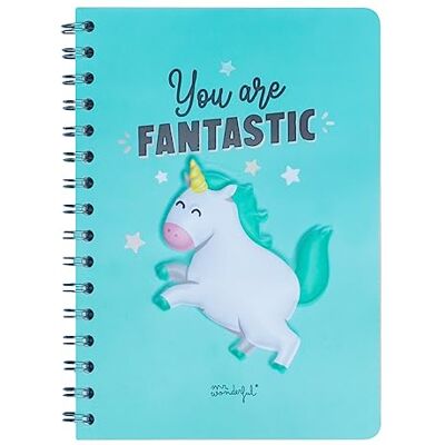 Mr. Wonderful Notizbuch A5 3D Einhorn Mr. Wonderful Notizbuch A5 3D Einhorn
