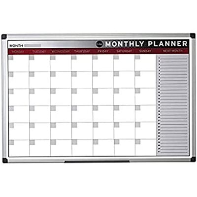 Bi-Office Earth Umweltfreundliches Planungstafel "Monthly Planner", 90 x 60 cm, Magnetischer Monatsplaner mit Aluminiumrahmen, Trocken Abwischbar Monatskalender Bi-Office Earth Umweltfreundliches Planungstafel "Monthly Planner", 90 x 60 cm, Magnetischer Monatsplaner mit Aluminiumrahmen, Trocken Abwischbar Monatskalender