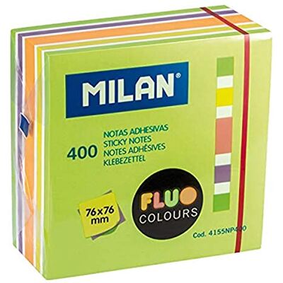 MILAN Block 400 Haftnotizen Fluo 76 x 76 mm MILAN Block 400 Haftnotizen Fluo 76 x 76 mm