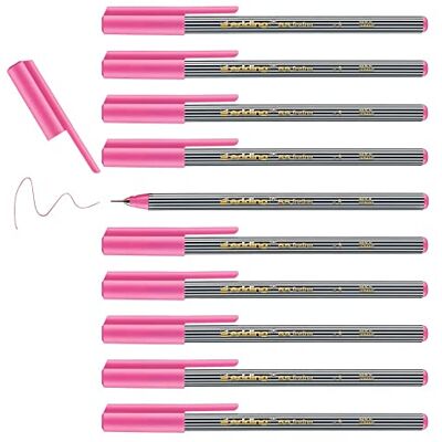 edding 55 Fineliner pink 10 Stifte 0,3 mm Spitze Farbstift zum Schreiben, Malen, Unterstreichen, Illustrieren für Kinder und Erwachsene, Schule, Homeoffice, Büro edding 55 Fineliner pink 10 Stifte 0,3 mm Spitze Farbstift zum Schreiben, Malen, Unterstreichen, Illustrieren für Kinder und Erwachsene, Schule, Homeoffice, Büro