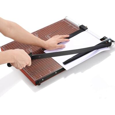 COOCHEER Papierschneider, Profi A3 Hebelschneider Fotoschneider Schneidegerät für Schule & Büro, Grifflänge: 550mm, aus Holz COOCHEER Papierschneider, Profi A3 Hebelschneider Fotoschneider Schneidegerät für Schule & Büro, Grifflänge: 550mm, aus Holz
