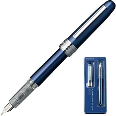 Platinum Plaisir PGB-1000#56 Füllfederhalter/Federstärken: M Medium Mittlere/Farbe: Blue/Blau/Handgefertigt/Kunststoffverpackung/Füllhalter Platinum Plaisir PGB-1000#56 Füllfederhalter/Federstärken: M Medium Mittlere/Farbe: Blue/Blau/Handgefertigt/Kunststoffverpackung/Füllhalter