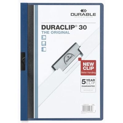Durable Duraclip Original 30 Klemm-Mappe, A4, 5 pieces, dunkelblau, 222707 Durable Duraclip Original 30 Klemm-Mappe, A4, 5 pieces, dunkelblau, 222707
