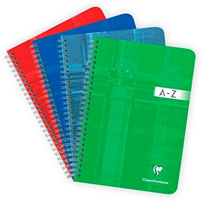 Clairefontaine 8549C Vokabelheft / Adressbuch mit Spiralbindung DIN A5 14,8x21 cm, 90 Blatt, kariert, 90g, farbig sortiert, 1 Stück Clairefontaine 8549C Vokabelheft / Adressbuch mit Spiralbindung DIN A5 14,8x21 cm, 90 Blatt, kariert, 90g, farbig sortiert, 1 Stück