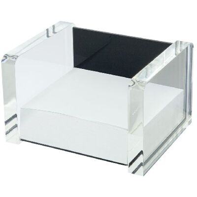 WEDO 607001 Acryl Zettelbox (Acryl Exklusiv) glasklar/schwarz, (B)116 x (T)99 x (H)75 mm WEDO 607001 Acryl Zettelbox (Acryl Exklusiv) glasklar/schwarz, (B)116 x (T)99 x (H)75 mm