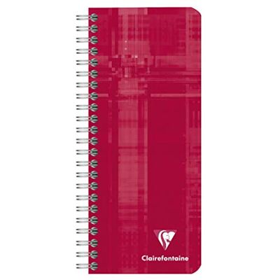 Clairefontaine 8672C Packung mit 5 Notizbücher mit Spiralbindung, 8,5 x 20 cm, kariert, 90 g, 90 Blatt, farbig sortiert, 1 Pack Clairefontaine 8672C Packung mit 5 Notizbücher mit Spiralbindung, 8,5 x 20 cm, kariert, 90 g, 90 Blatt, farbig sortiert, 1 Pack