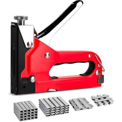 Avilia 3-in-1 Heftgerät mit 600 Heftklammern, ideal für Heimwerker und Profis, mit Sicherheitshaken, Schnellverstellung der Tiefe und Ersatznadeln, 23 x 14 x 3,5 cm Avilia 3-in-1 Heftgerät mit 600 Heftklammern, ideal für Heimwerker und Profis, mit Sicherheitshaken, Schnellverstellung der Tiefe und Ersatznadeln, 23 x 14 x 3,5 cm