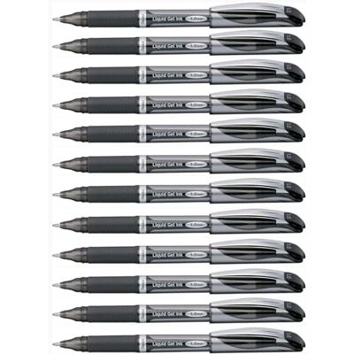 Pentel BL60-A EnerGel Hybrid Gel-Tintenroller, Kappenmodell, 1,0 mm Kugeldurchmesser = 0,5 mm Strichstärke, 12 Stück, schwarz Pentel BL60-A EnerGel Hybrid Gel-Tintenroller, Kappenmodell, 1,0 mm Kugeldurchmesser = 0,5 mm Strichstärke, 12 Stück, schwarz