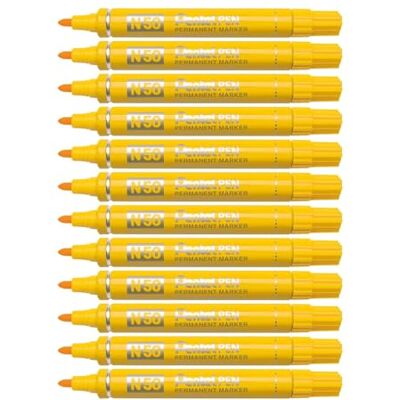 Pentel Marker Permanent konische Spitze Lot de 12 gelb Pentel Marker Permanent konische Spitze Lot de 12 gelb