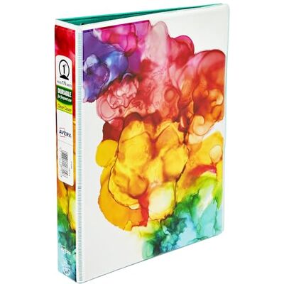 Avery + Amy Tangerine Designer Collection Mini-Binder, 14 x 21,6 cm, 2,5 cm runde Ringe, Regenbogen-Tintenklet, 1 Mini-3-Ringbuch (18714) Avery + Amy Tangerine Designer Collection Mini-Binder, 14 x 21,6 cm, 2,5 cm runde Ringe, Regenbogen-Tintenklet, 1 Mini-3-Ringbuch (18714)