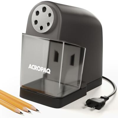 ACROPAQ Elektrischer Anspitzer für dicke und dünne Stifte Professionell Heavy Duty Elektrischer Spitzer, Automatischer Start und Stopp, 6-fach Spitzenwahl Spitzer Elektrisch, Bleistiftspitzer ACROPAQ Elektrischer Anspitzer für dicke und dünne Stifte Professionell Heavy Duty Elektrischer Spitzer, Automatischer Start und Stopp, 6-fach Spitzenwahl Spitzer Elektrisch, Bleistiftspitzer
