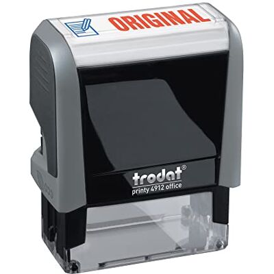 Trodat Office Printy 4912 selbstfärbender Textstempel, Text ORIGINAL, Abdruckfarbe blau-rot, 47 x 18 mm Trodat Office Printy 4912 selbstfärbender Textstempel, Text ORIGINAL, Abdruckfarbe blau-rot, 47 x 18 mm