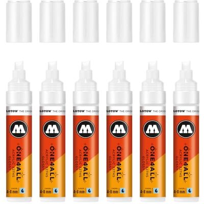 Molotow One4All 327HS Acryl Marker Glossy (4,0-8,0 mm Strichstärke, hochglanz, hochdeckend und permanent, schnell trocknend, nachfüllbar, für fast alle Untergründe) 6 Stück Farbe 251 glossy white Molotow One4All 327HS Acryl Marker Glossy (4,0-8,0 mm Strichstärke, hochglanz, hochdeckend und permanent, schnell trocknend, nachfüllbar, für fast alle Untergründe) 6 Stück Farbe 251 glossy white