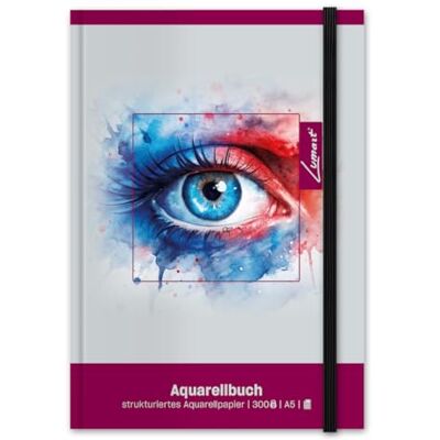 Staufen Lumart Aquarellbuch 20 Blatt, DIN A5, 300 g/m² Papierstärke Zeichenblock DIN A5 strukturiert für Kinder und Erwachsene, speziell für Aquarelltechniken entwickelt Staufen Lumart Aquarellbuch 20 Blatt, DIN A5, 300 g/m² Papierstärke Zeichenblock DIN A5 strukturiert für Kinder und Erwachsene, speziell für Aquarelltechniken entwickelt