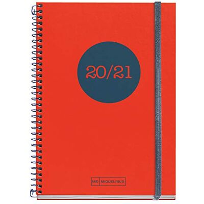 Miquelrius Miquielrius Schülerkalender mit Spiralbindung, 117 x 174 mm, Tag 2020-2021 , rot Miquelrius Miquielrius Schülerkalender mit Spiralbindung, 117 x 174 mm, Tag 2020-2021 , rot