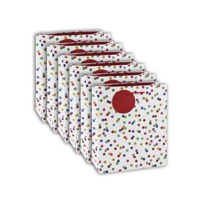 Clairefontaine 26988-3Cpack Packung 6 Geschenktasche Tüte Excellia, Format M (21,5x10,2x25,3 cm), 210g, geeignet für Geschenke, Kraft bunte Punkte, 1 Pack Clairefontaine 26988-3Cpack Packung 6 Geschenktasche Tüte Excellia, Format M (21,5x10,2x25,3 cm), 210g, geeignet für Geschenke, Kraft bunte Punkte, 1 Pack