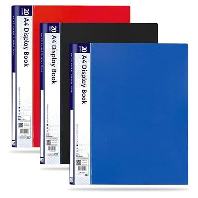 G4GADGET A4-Präsentationsmappen, 3 Stück, je 20 Taschen, verschiedene Farben, langlebige Präsentationsmappen, Projekt- und Dokumenten-Organizer für Büro, Schule und Zuhause G4GADGET A4-Präsentationsmappen, 3 Stück, je 20 Taschen, verschiedene Farben, langlebige Präsentationsmappen, Projekt- und Dokumenten-Organizer für Büro, Schule und Zuhause