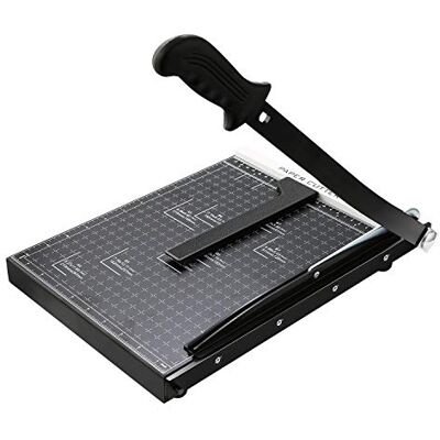COOCHEER A4 Papierschneider Fotoschneider Profi Hebelschneider Papierschneidemaschine Schneidegerät Bindegerät Schrottmaschineider für Schule & Büro, Schwarz COOCHEER A4 Papierschneider Fotoschneider Profi Hebelschneider Papierschneidemaschine Schneidegerät Bindegerät Schrottmaschineider für Schule & Büro, Schwarz
