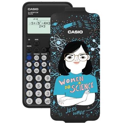 Casio FX-82SP CW Wissenschaftlicher Taschenrechner, mit Jess Wade, illustriert von Coco Escribano, empfohlen für den spanischen und portugiesischen Lebenslauf, 5 Sprachen, mehr als 300 Funktionen Casio FX-82SP CW Wissenschaftlicher Taschenrechner, mit Jess Wade, illustriert von Coco Escribano, empfohlen für den spanischen und portugiesischen Lebenslauf, 5 Sprachen, mehr als 300 Funktionen