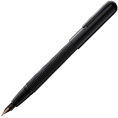 Lamy imporium Füllhalter 092 Füller mit ungewöhnlichem Korpus in mattschwarzer PVD Veredelung, einem schwarz polierten Clip und einem 14 kt. Bicolor-Goldfeder Federstärke F Lamy imporium Füllhalter 092 Füller mit ungewöhnlichem Korpus in mattschwarzer PVD Veredelung, einem schwarz polierten Clip und einem 14 kt. Bicolor-Goldfeder Federstärke F