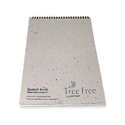 ARTWAY Tree Free Spiralgebundenes A4 Baumwoll Rag Papier Skizzenbuch Weiß 40 Seiten/20 Blätter aus 250gsm 100% Baumwoll Rag Papier 100% Recyceltes Skizzenbuch ARTWAY Tree Free Spiralgebundenes A4 Baumwoll Rag Papier Skizzenbuch Weiß 40 Seiten/20 Blätter aus 250gsm 100% Baumwoll Rag Papier 100% Recyceltes Skizzenbuch