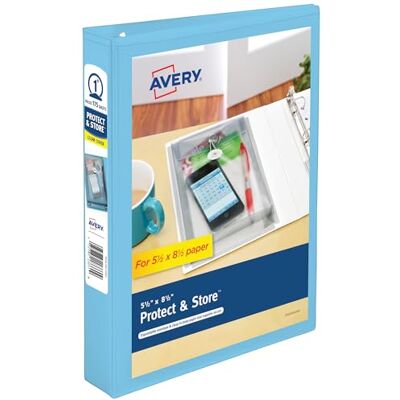 Avery Schützen Und Store View Binder mit 2,5 cm ez-turn Ring, 14 x 21,6 cm 1 Inches blau Avery Schützen Und Store View Binder mit 2,5 cm ez-turn Ring, 14 x 21,6 cm 1 Inches blau