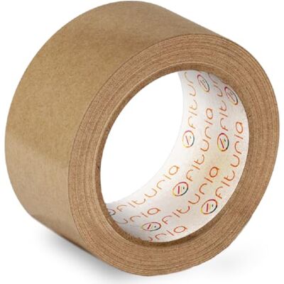 OFITURIA Umweltfreundliches Klebeband aus Kraftpapier, Braun, Karosserieband für Verpackung, Bilder oder Versiegelung. Sichere und stabile Verpackung OFITURIA Umweltfreundliches Klebeband aus Kraftpapier, Braun, Karosserieband für Verpackung, Bilder oder Versiegelung. Sichere und stabile Verpackung