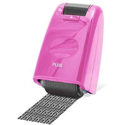 PLUS Japan, Datenschutz Rollstempel Camouflage in Pink, Textschwärzer, Identitätsschutz, 1er Pack (1 x 1 Rollstempel) PLUS Japan, Datenschutz Rollstempel Camouflage in Pink, Textschwärzer, Identitätsschutz, 1er Pack (1 x 1 Rollstempel)
