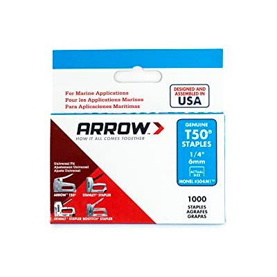 Arrow Fastener 504M1 Original T50 Monel Rostfreie Klammern, 1/4 Zoll, 1.000 Stück Arrow Fastener 504M1 Original T50 Monel Rostfreie Klammern, 1/4 Zoll, 1.000 Stück