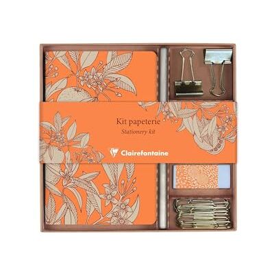 Clairefontaine 116350C Schreibwarenset Schreibset Jardin des Sens (Heft 11x17cm 32 Blatt liniert, 1x Bleistift, 2x Briefklemmer, 10 Büroklammern, 1x Radiergummi), 1 Set Clairefontaine 116350C Schreibwarenset Schreibset Jardin des Sens (Heft 11x17cm 32 Blatt liniert, 1x Bleistift, 2x Briefklemmer, 10 Büroklammern, 1x Radiergummi), 1 Set